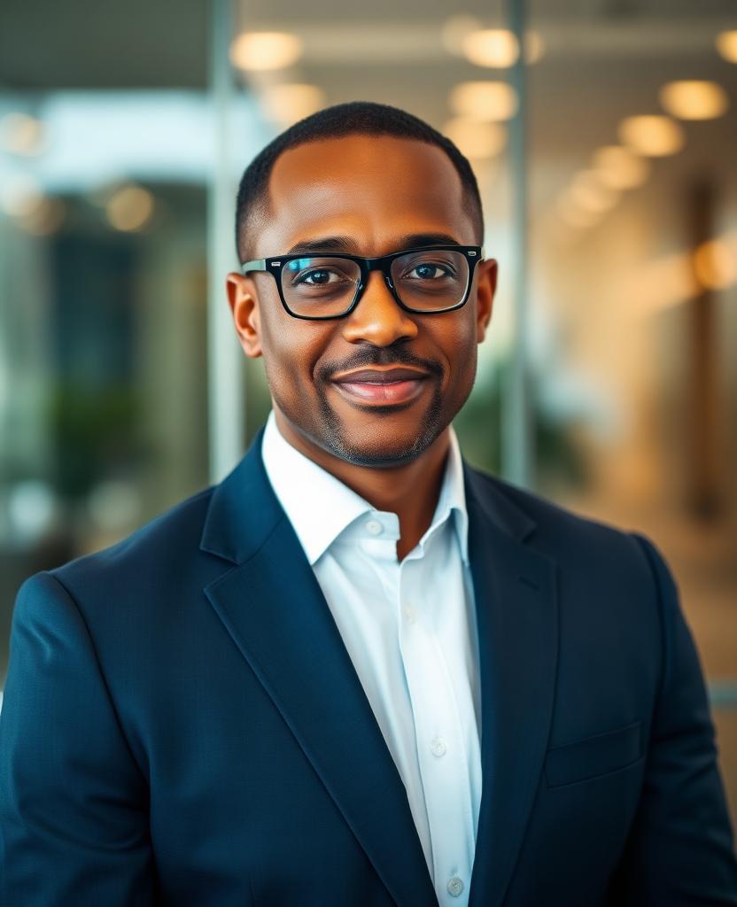 Portrait of Tunde Adebayo, Partner, Business Transformation at Talentivus